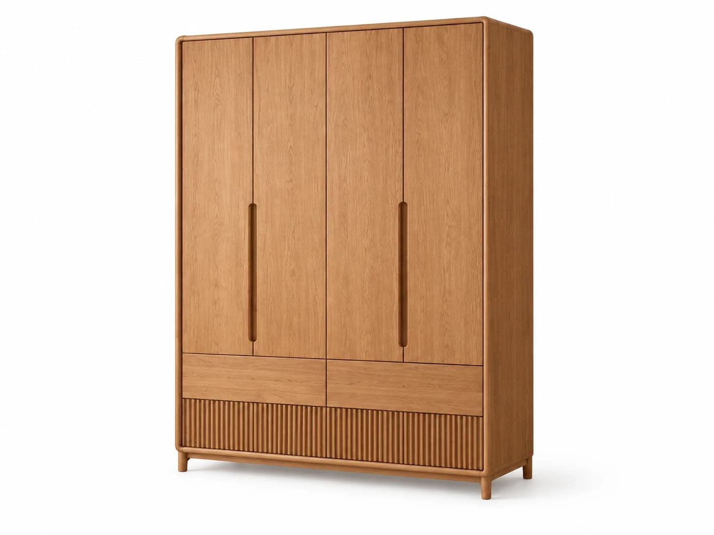 کمد چوبی مینیمال شیاردار